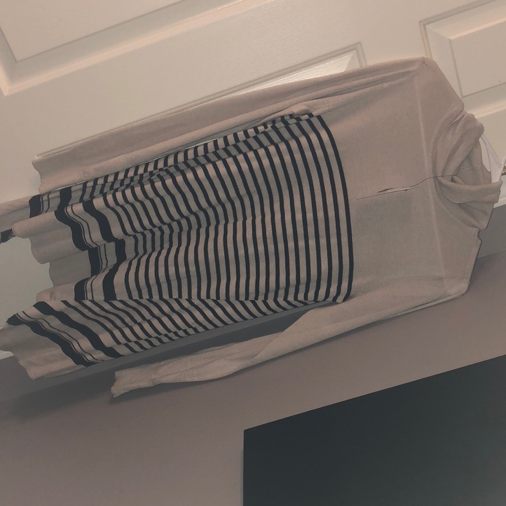 Tan and black sweater